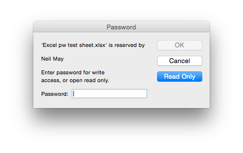 Mac Excel File password pop up 5