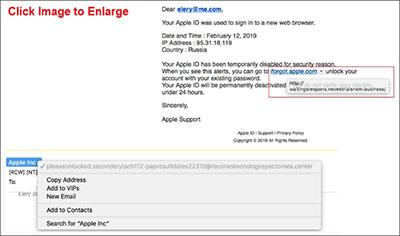Apple Phishing Email Capture